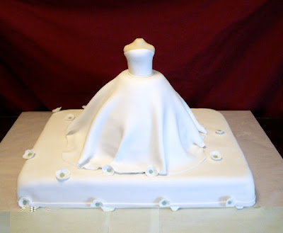 white wedding cake shaped dress pict