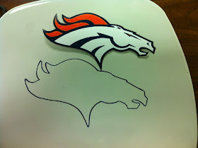 Make your own Denver Bronco Logo Decorative Plate 