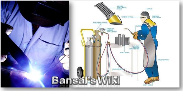 gas arc welding in welding manufacturing workshop