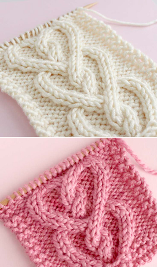 Knit a Cable Heart Stitch - Free Pattern & Tutorial 