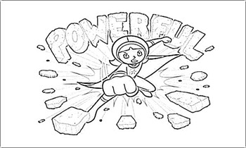 Desenhos para colorir garota super sábia Desenhos para colorir garota super sábia
