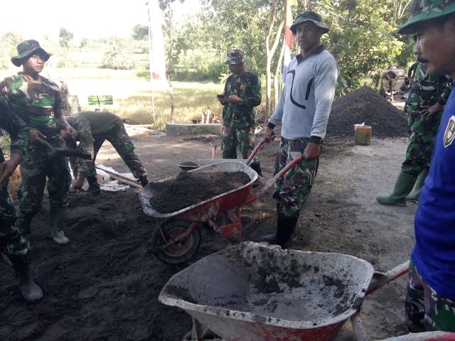 Menjelang Berakhirnya TMMD Warga Tambah Semangat