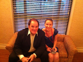 Picture of me and Pete Rose sitting on a couch