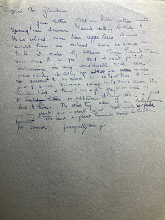 A handwritten letter from Robert Frost.