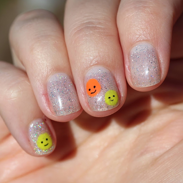 Happy face nail art