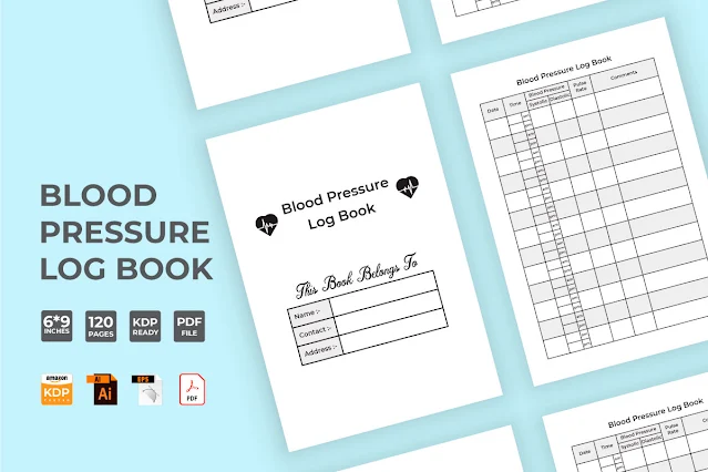KDP Interior Blood Pressure Notebook free download