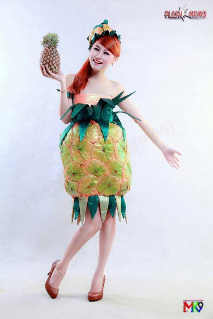 thinzar nwe win with fruit fashion