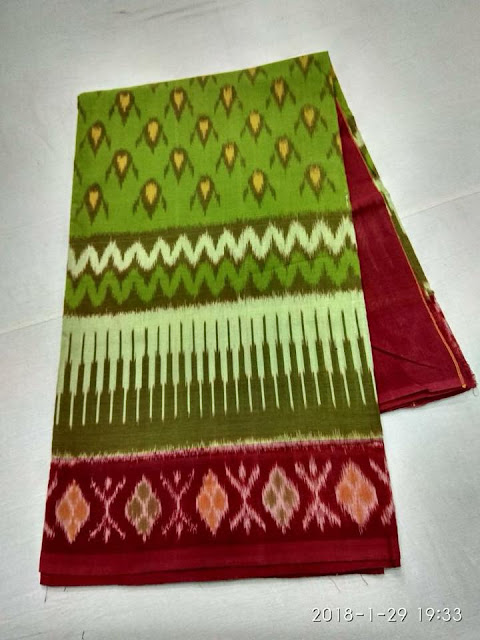 Soft cotton ikkat sarees