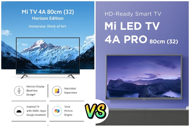 Mi Tv 4A Horizon Edition vs Mi Tv 4A pro 32 inches Who is a better comparison Hindi