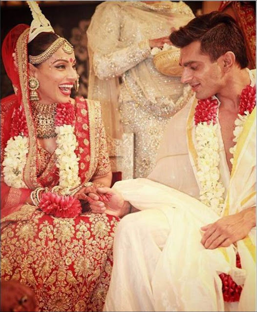 Bipasha Basu in Traditional Bengali Style Bridal Lehenga Choli