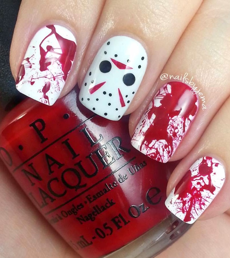 IDEA FOR HALLOWEEN NAIL ART TO SCARE YOUR FRIENDS