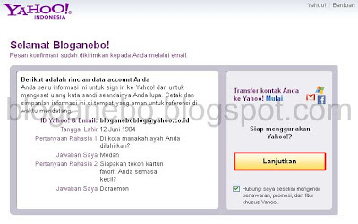 Langkah Ketiga Membuat Email Baru di Yahoo