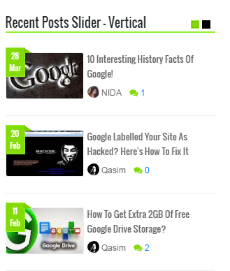 Vertical Slider For Blogspot