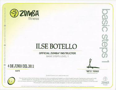 Certificado Zumba