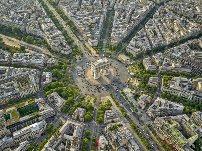 Aerial View Of Paris Jeffrey Milstein