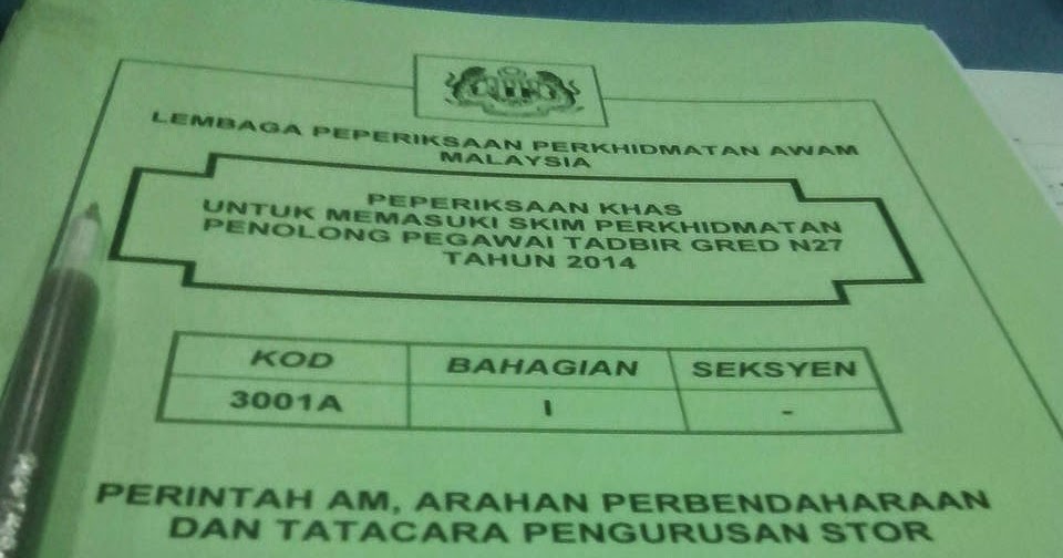 Contoh Soalan Kpsl N29 Bahagian 1 - Deepavalim