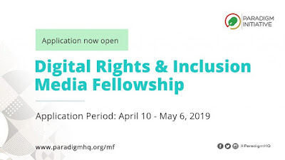 Paradigm Initiative Digital Rights and Inclusion Media Fellowship 2019 for African Early Career Journalist