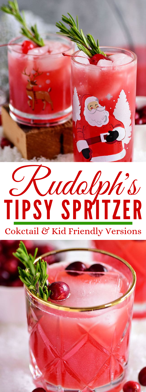 RUDOLPH’S TIPSY SPRITZER #christmas #vodka