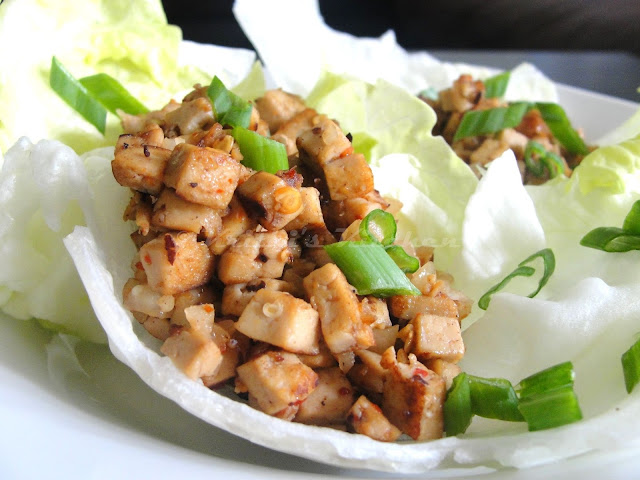 Pad Thai Tofu Lettuce Wraps