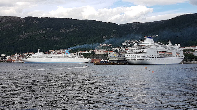 CMV Flagship MV Columbus in Bergen, Norway; Cruise ships in Bergen