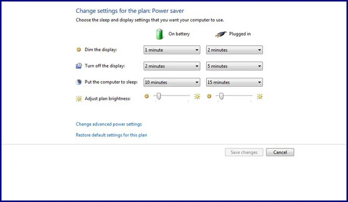 change sleep setting