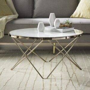 Simple Rounded Center Coffee Table