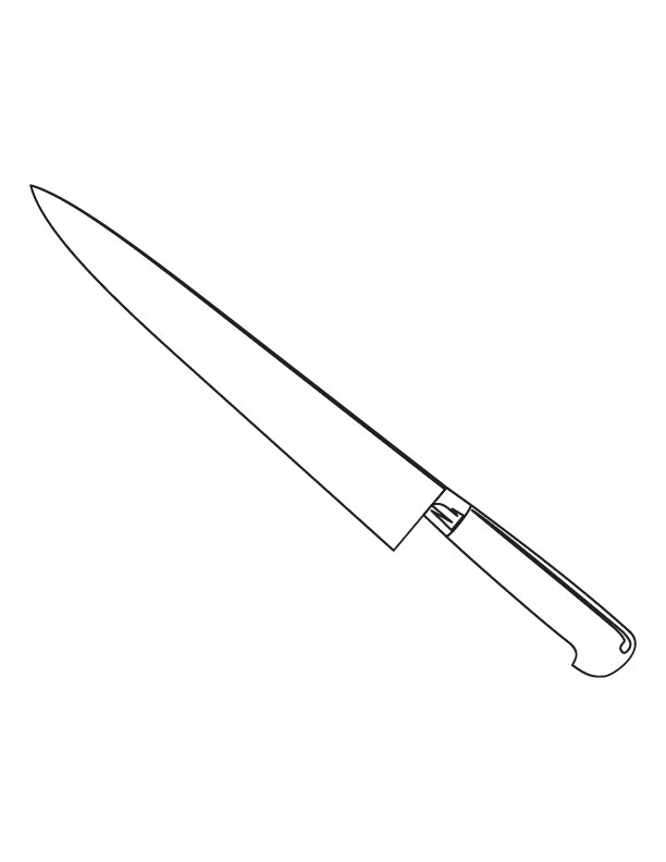 Download Free Knife Coloring Pages