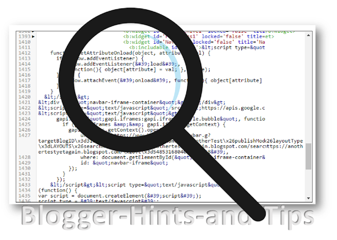 How to find things in Blogger's Theme editor