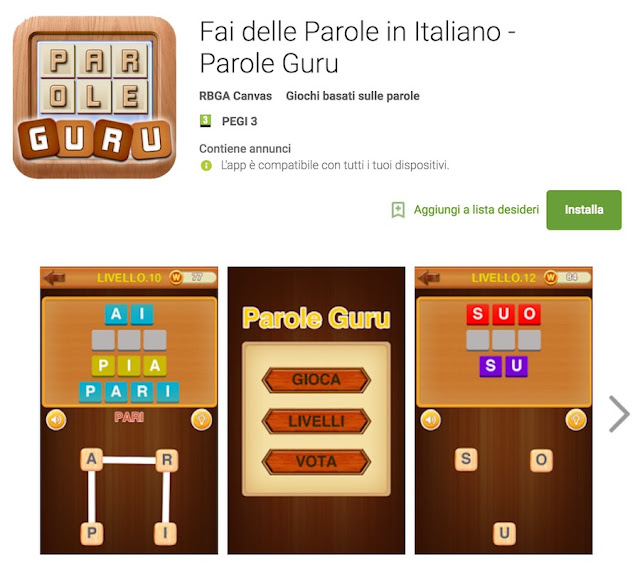 Soluzioni Fai delle Parole in Italiano - Parole Guru