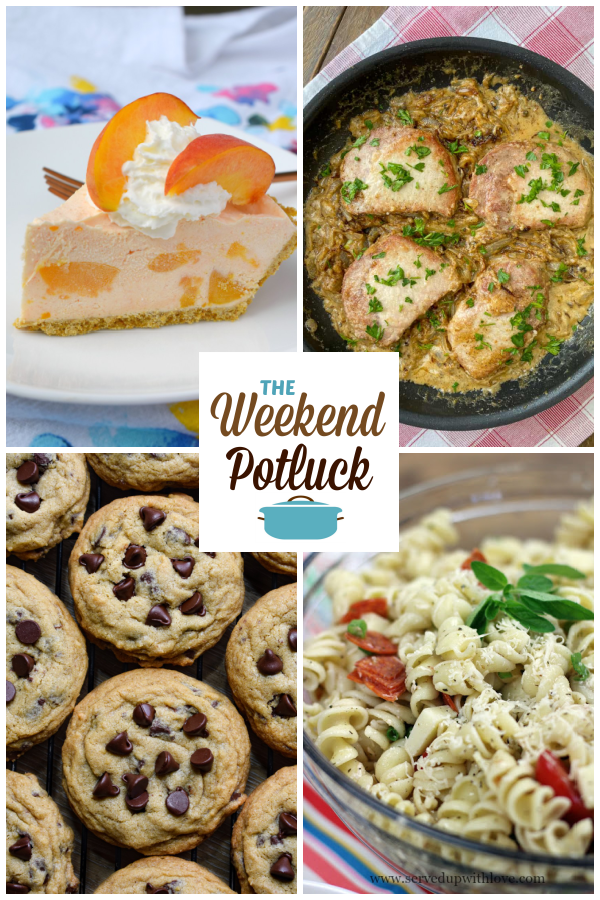 A virtual recipe swap with Fuzzy Navel No Bake Cheesecake, Farmhouse Smothered Pork Chops, The Best Chocolate Chip Cookies, Pizza Pasta Salad and dozens more!