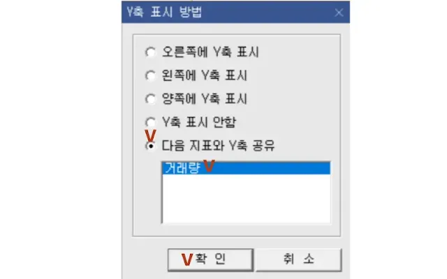 Y축-표시-새창에서-거래량을-선택하는-이미지