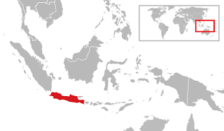 Illustration map of Java Island