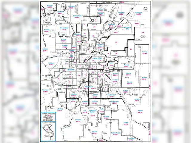 Denver Co Zip Code Map