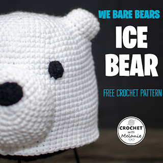 We Bare Bears - Ice Bear Hat - Free Crochet Pattern
