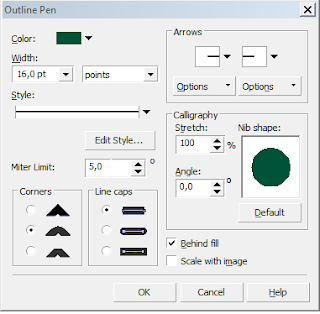 cara setting teks out line di coreldraw