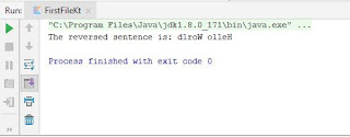 Reverse a string in kotlin using recursion - output