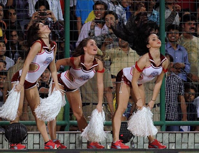 Ipl Cheer Leaders in traditional saree