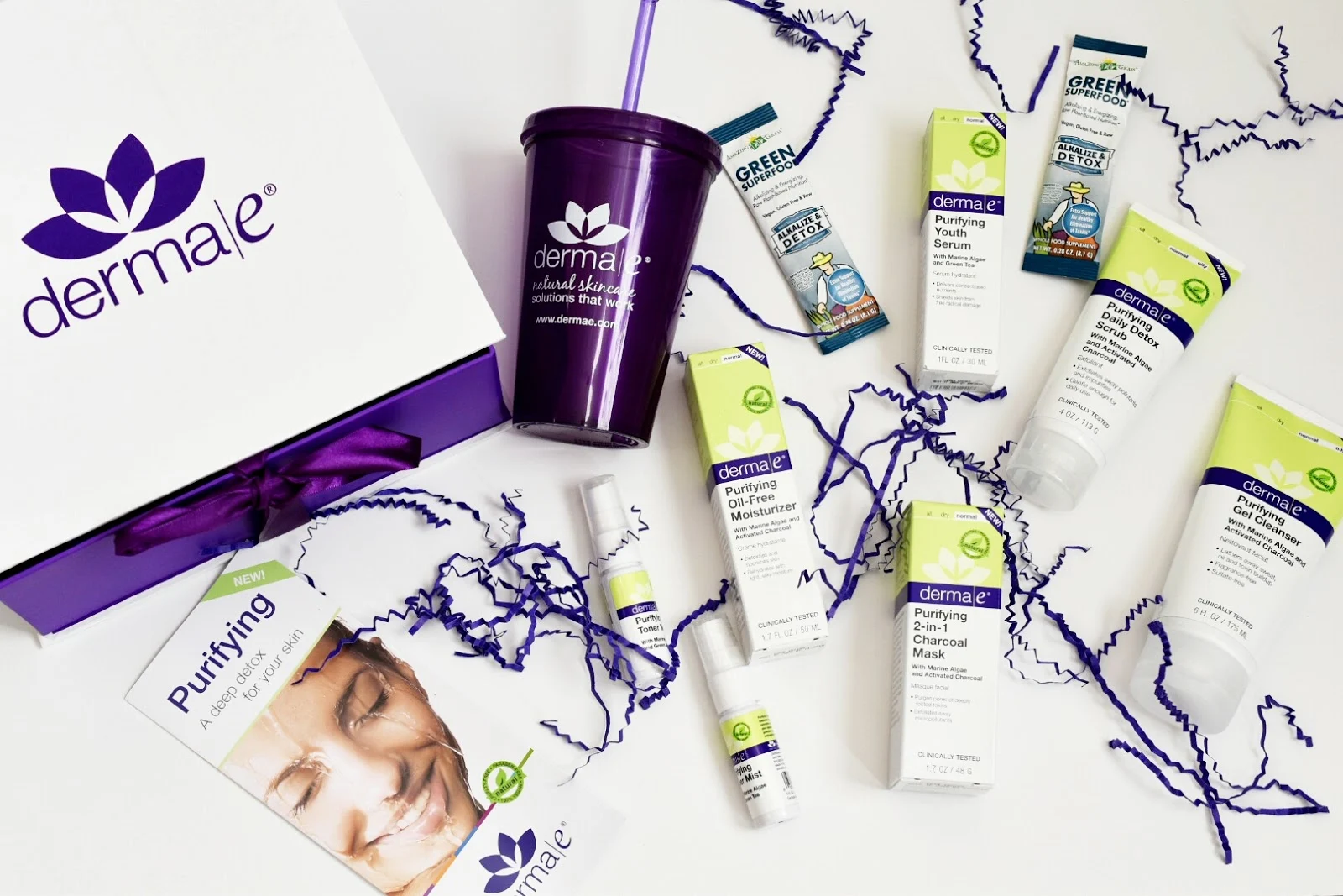 Unboxing of derma e Purifying Skin Care Line  via  www.productreviewmom.com