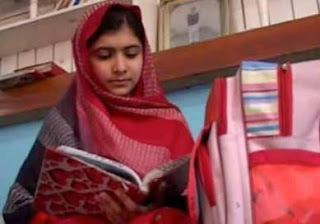 Malala reading book