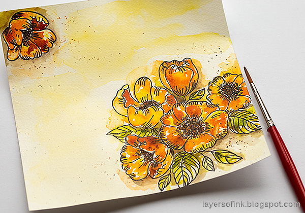 Layers of ink - Autumn Watercolor Flowers by Anna-Karin Evaldsson.