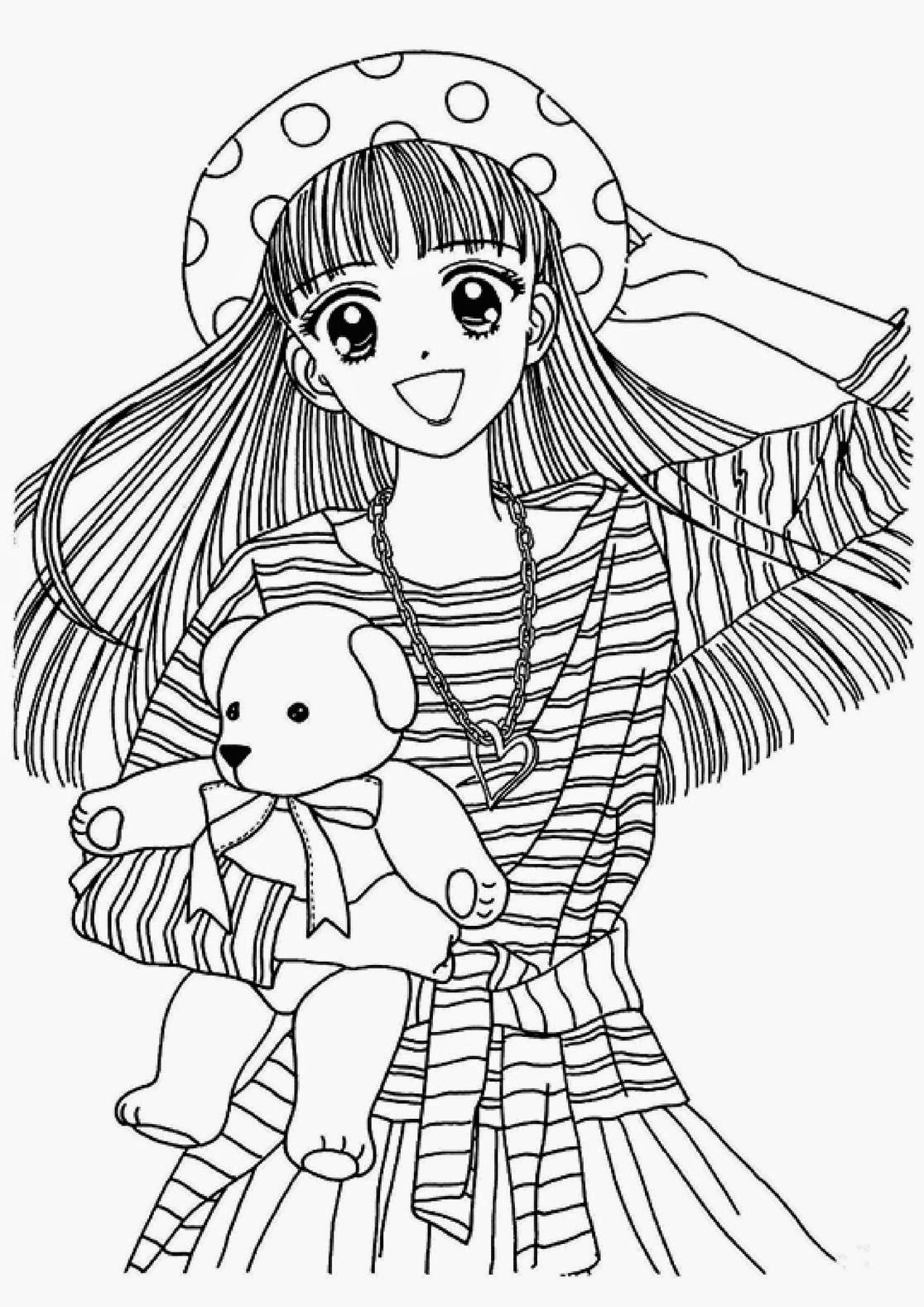 Download Coloring Pages: Anime Coloring Pages Free and Printable