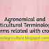 Agronomical and Horticultural Terminologies: Terms related with crops