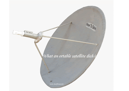 What an ortable satellite dish is