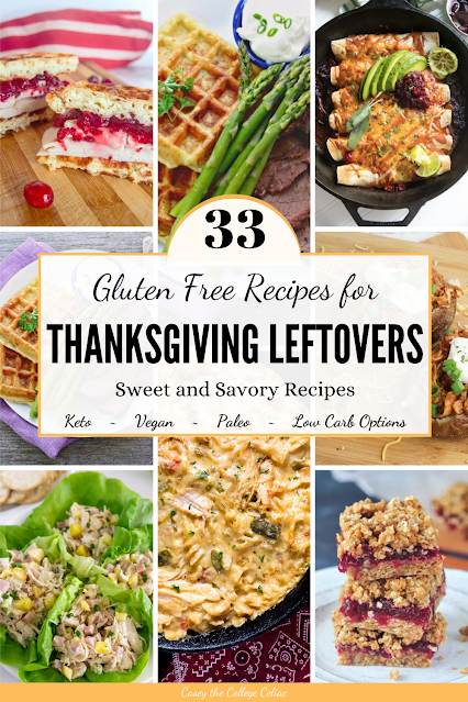 Have #glutenfree #Thanksgiving leftovers? Transform them with these 33 #celiac friendly recipes, which include #vegan, #keto & #paleo options.
