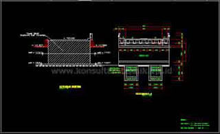 Gambar-Jembatan-Gelagar-Beton-Bertulang-Balok-T-Kelas-A-Bentang-20-Meter-Format-Autocad-02