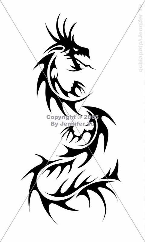 tattoo flash dragon. tribal dragon tattoos.