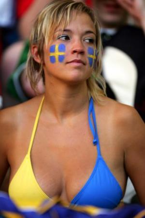 Sexy Hot Swedish Women Patriot in Bikini