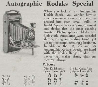 Autographic Kodak Special