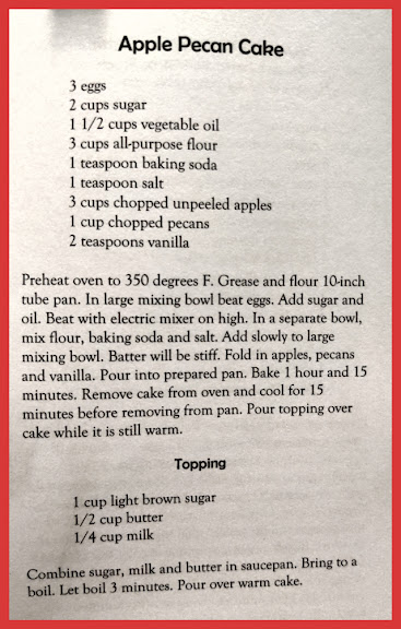 apple pecan cake recipe