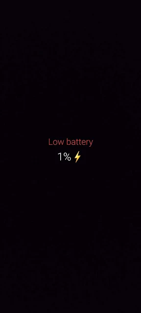 1% Low Battery Wallpaper for iPhone